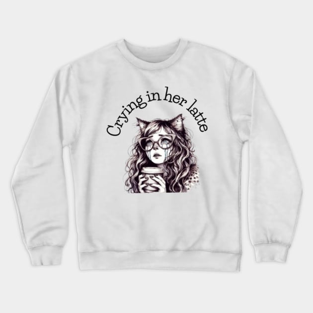 Latte Crewneck Sweatshirt by Hadderstyle